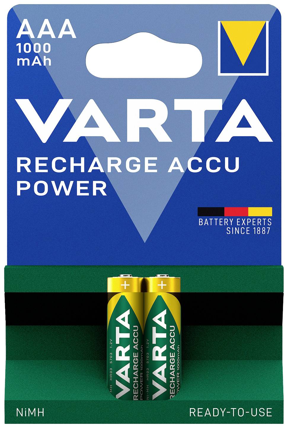Varta Rech.ac.poweraaa1000mah Bli2 Micro (aaa)-akku Nimh 1000 Mah 1.2
