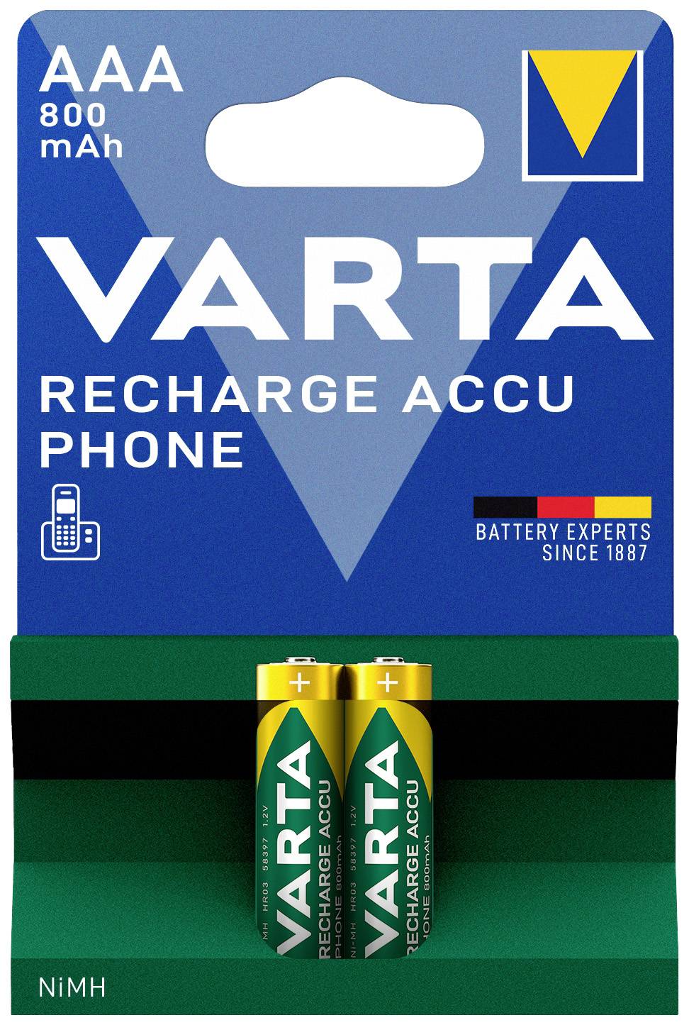 Varta Rech.ac.phone Aaa800mah Bli2 Micro (aaa)-akku Nimh 800 Mah 1.2 V