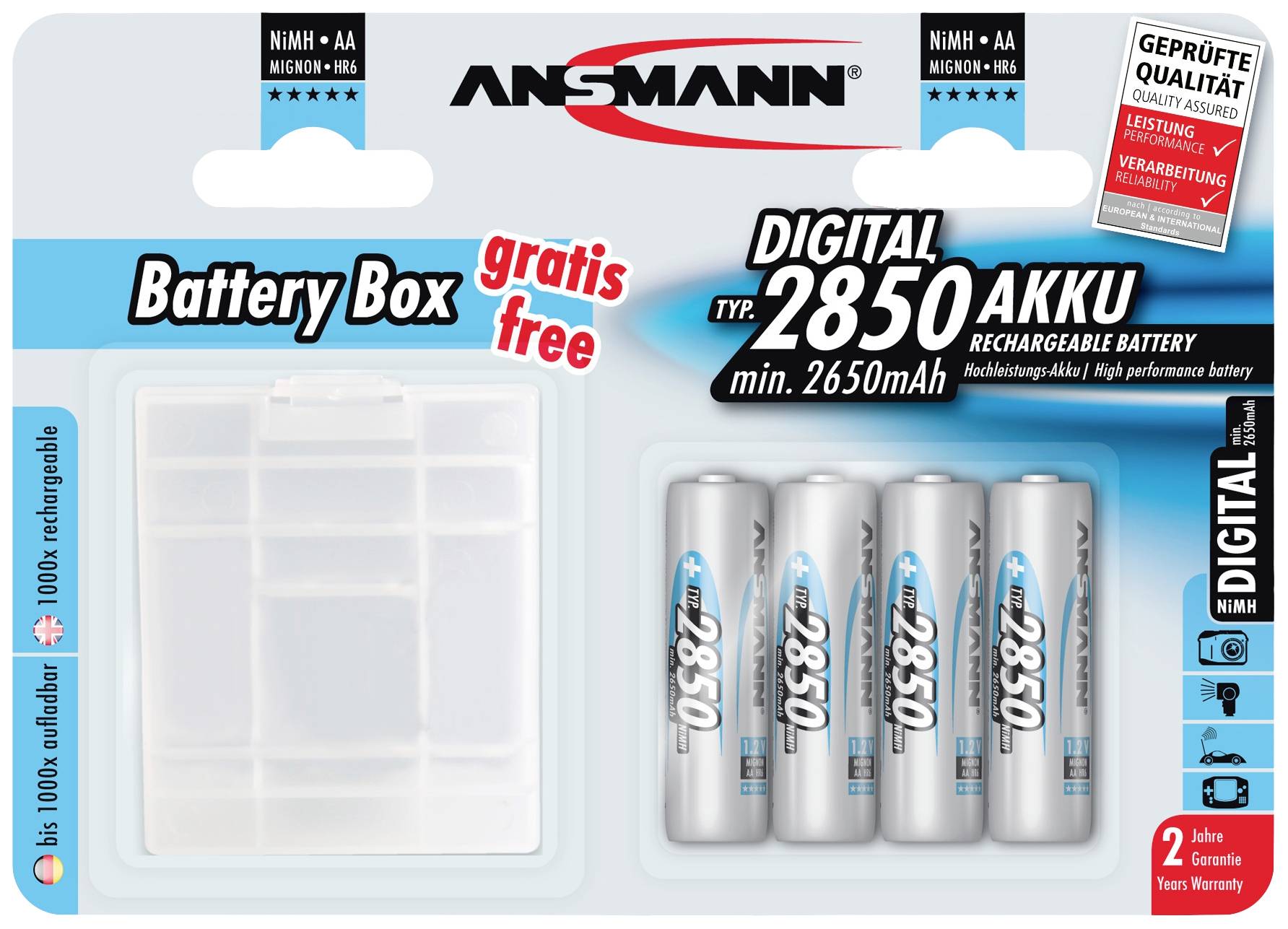 Thumbnail - Ansmann Mignon (aa)-akku Nimh 2850 Mah 1.2 V 1 Set
