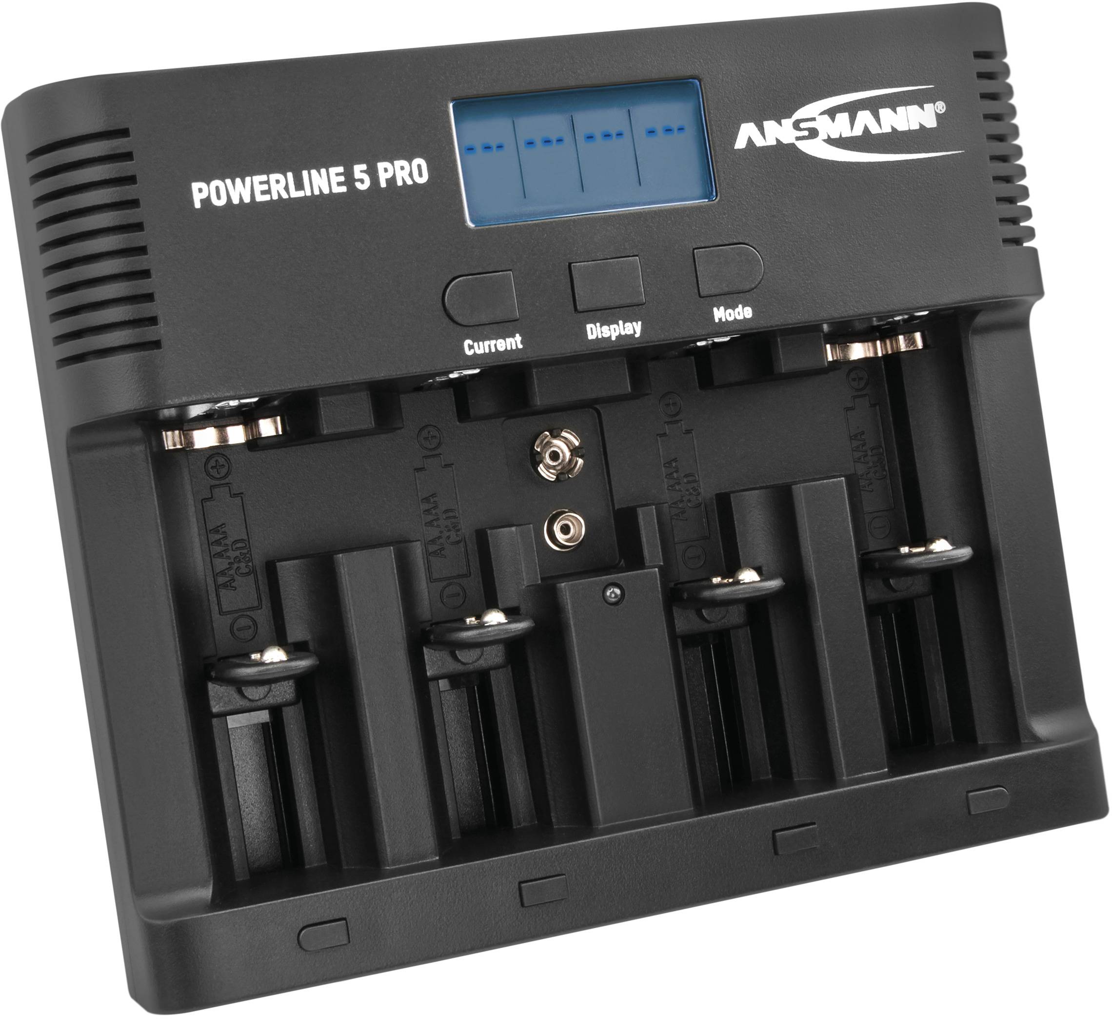 Ansmann Powerline 5 Pro Rundzellen-ladegerät Nicd, Nimh Micro (aaa),