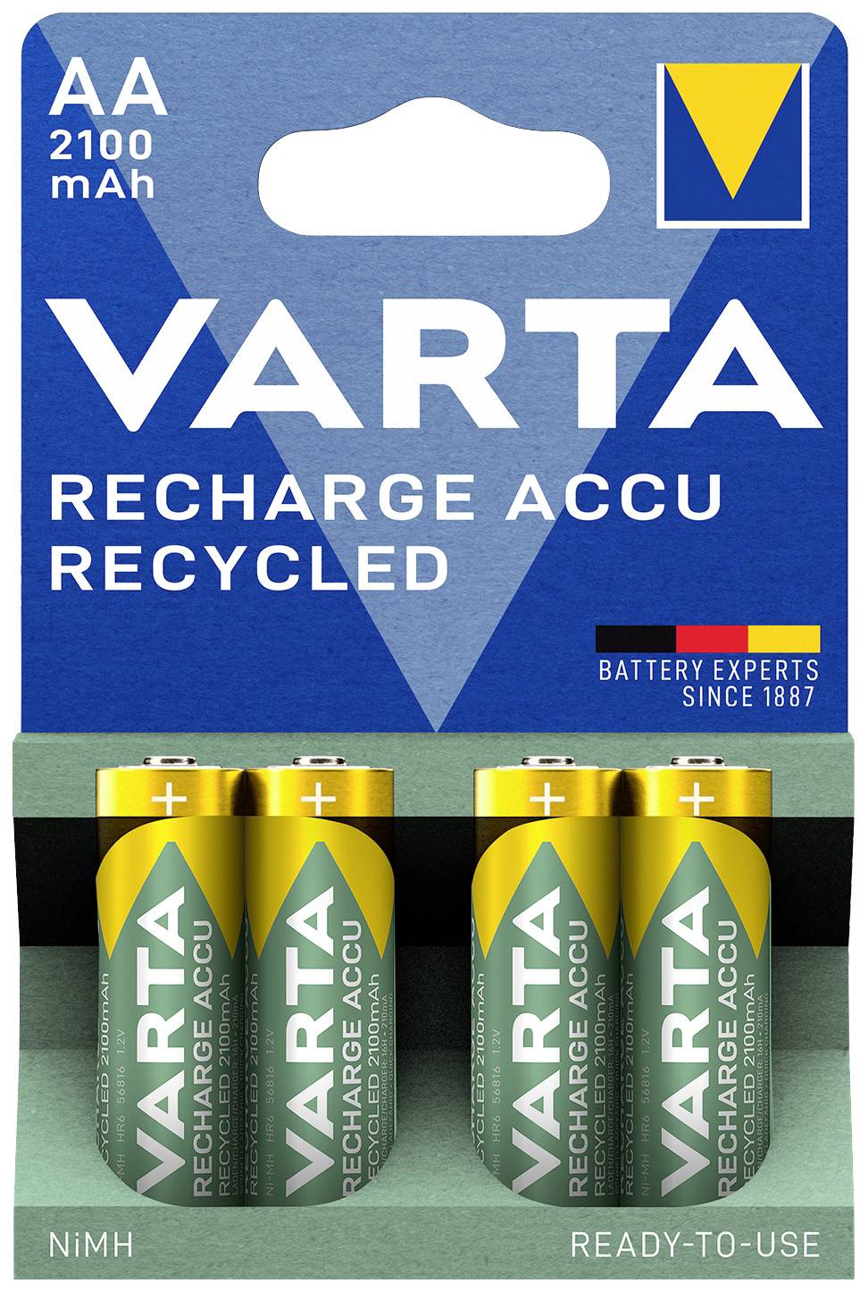 Varta Rech.ac.recyc.aa2100mah Bli4 Mignon (aa)-akku Nimh 2000 Mah 1.2