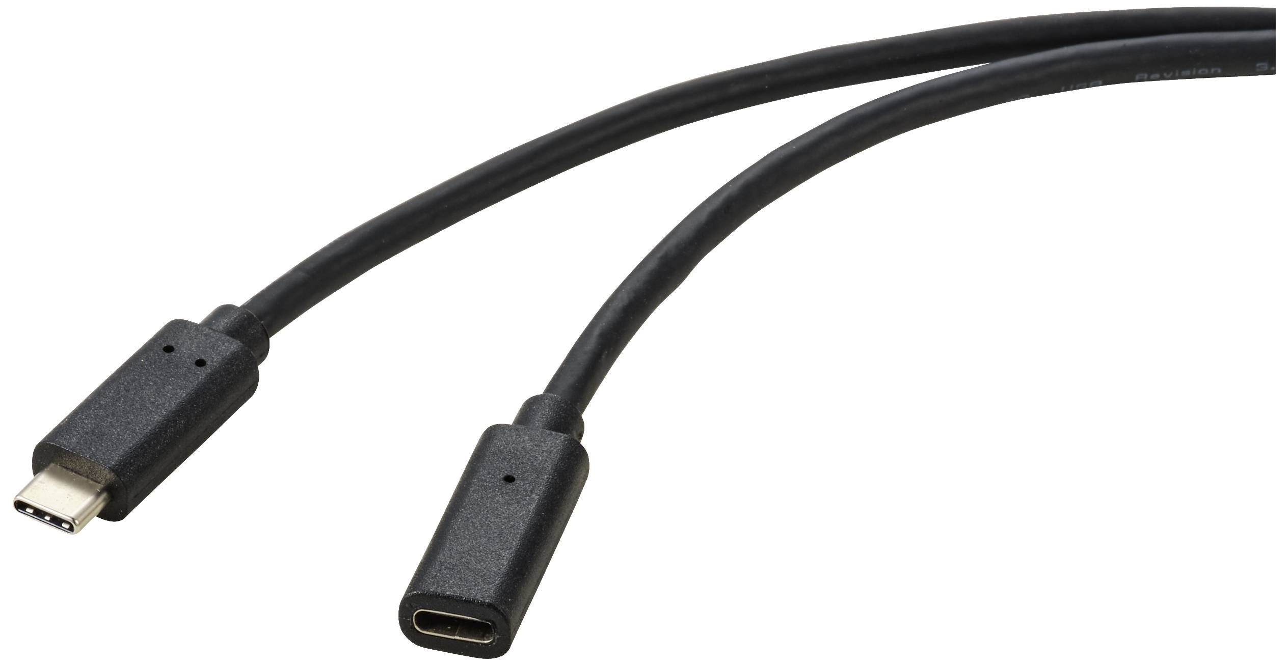 Renkforce Usb-Kabel Usb 3.2 Gen2 USB-C® Stecker, USB-C® Buchse 2.00 M Schwar...