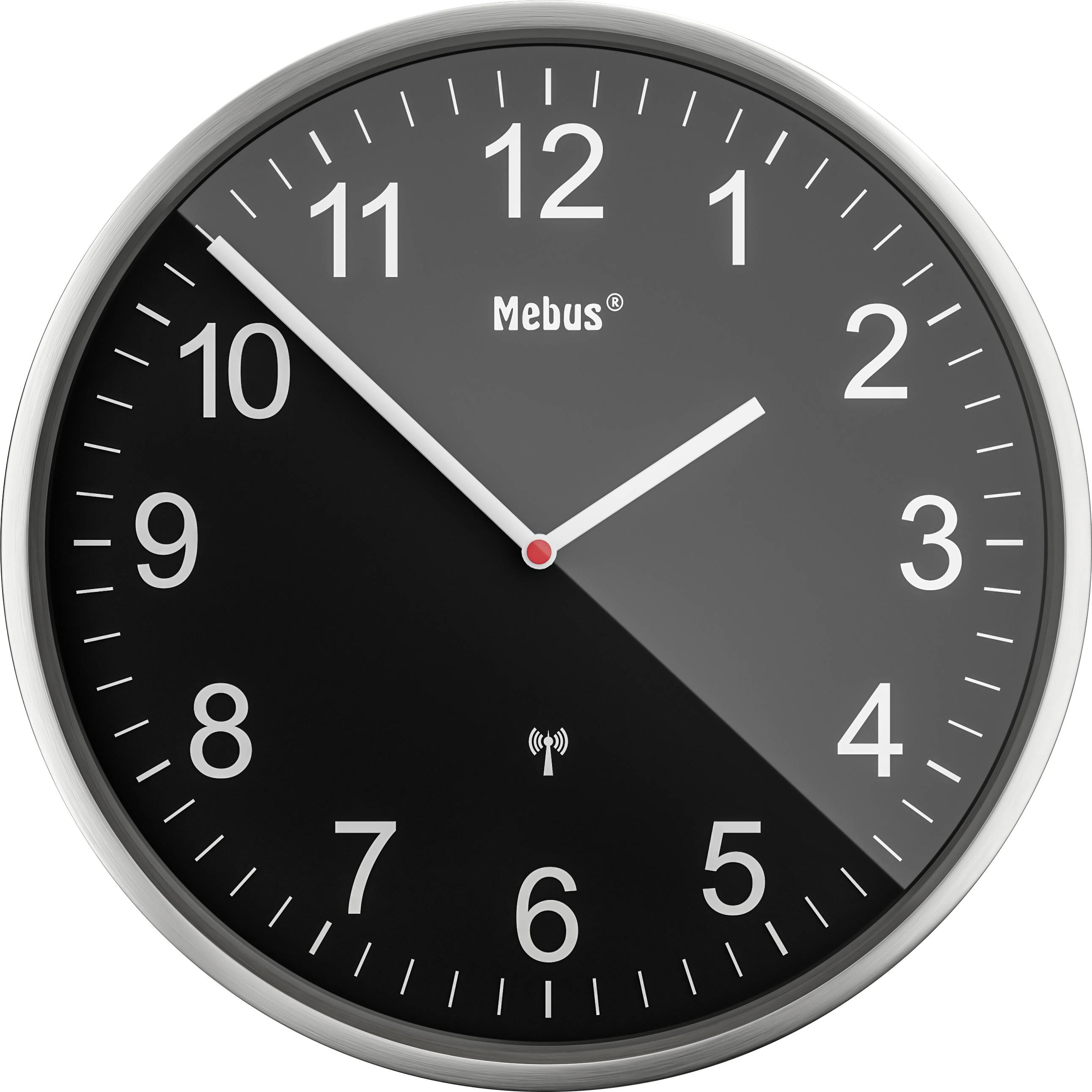 19578 Funk Wanduhr 30  Silber Leisegang-Uhrwerk