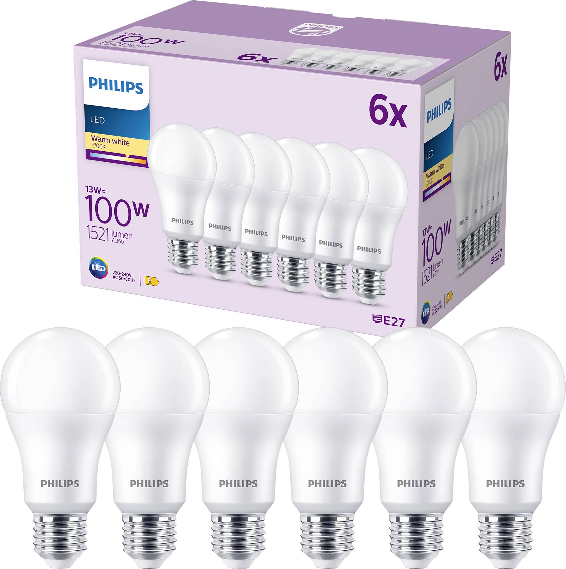 Philips Lighting 9290023068 Светодиодная лампа EEK E (A - G) E27 Glühlampenform мощностью 13 Вт = 100 Вт...