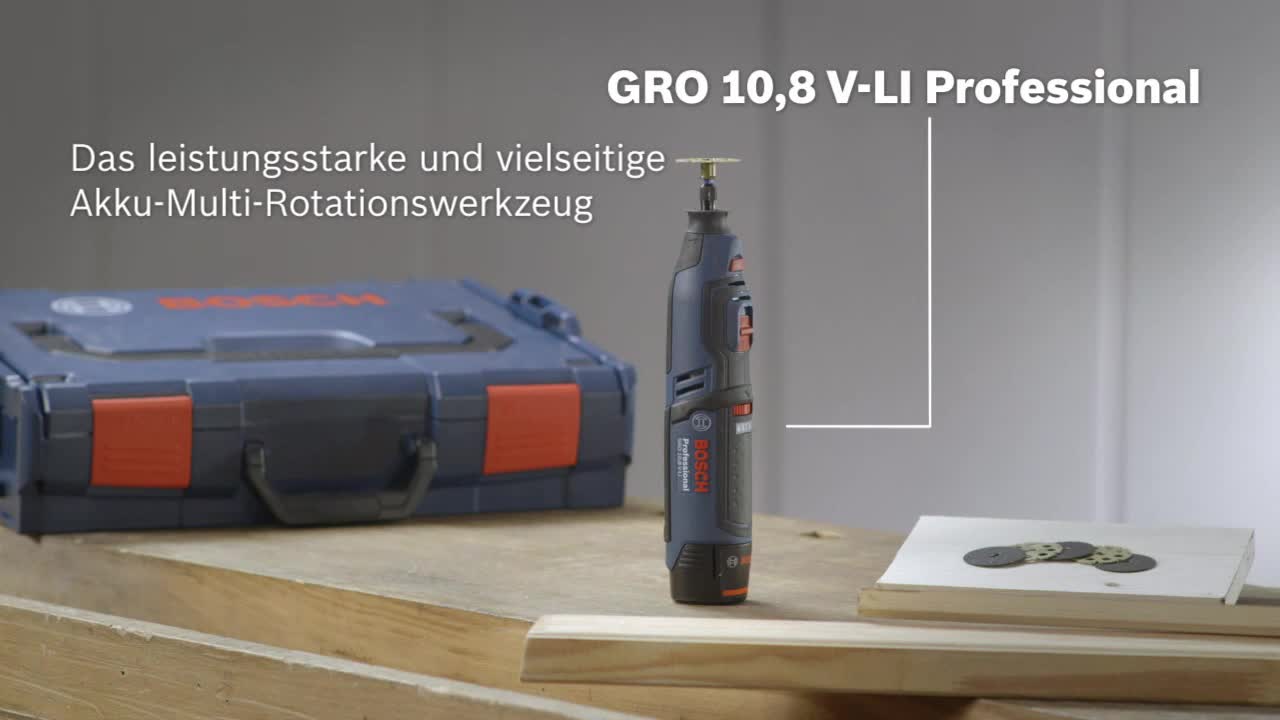 Outil rotatif sans fil Bosch Professional GRO 12V-35 avec 5 x disques à  tronçonner, 32 mm et coffret d'accessoires sans batterie ni chargeur -  HORNBACH Luxembourg