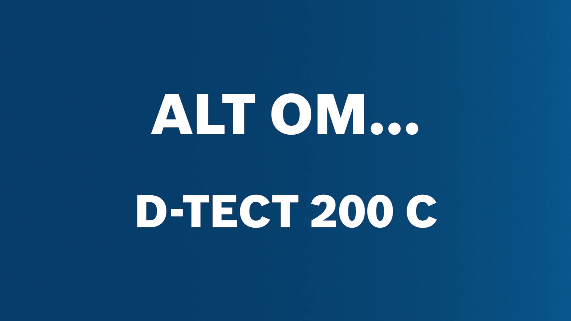 Detektoren D-tect 200 C