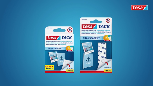 TESA Tack® Doppelseitige Klebepads XL, 36 Stück, 59404-00000-00