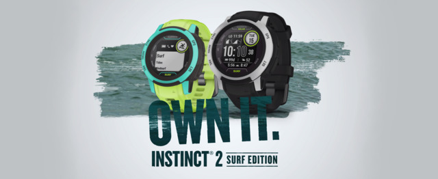 Garmin Instinct 2s Solar Surf Edition, Smartwatch hellgrau