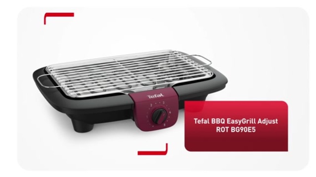 Tefal EasyGrill Red BG90E5, Elektrogrill schwarz/rot, 2.300 Watt