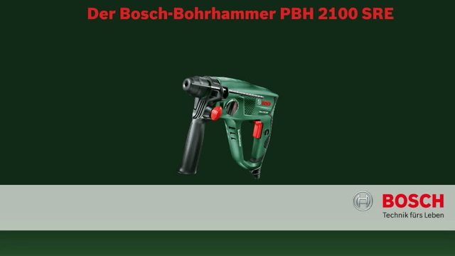 Bosch Bohrhammer PBH 2100 SRE grün/schwarz, 550 Watt, Koffer