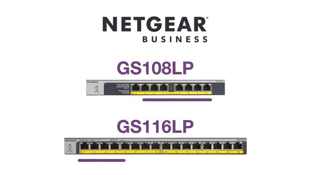 Netgear GS116LP, Switch Unmanaged PoE/PoE+ Switch