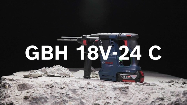 18V-24 Bluetooth solo, Akku-Bohrhammer Professional C mit und 18Volt Bosch GBH Ladegerät, Akku blau/schwarz, Professional ohne