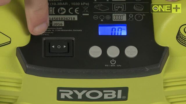 Ryobi Akku-Kompressor R18I-0, 18Volt, Luftpumpe grün/schwarz, ohne Akku und Ladegerät
