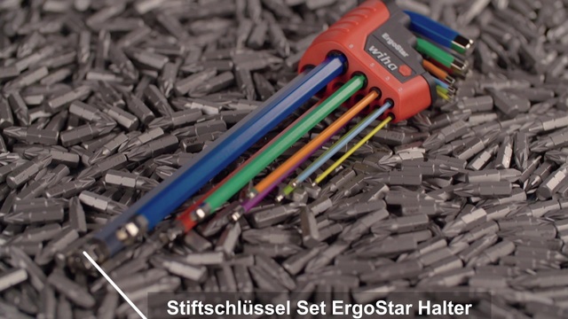 Wiha Stiftschlüssel-Set im ErgoStar Halter, Schraubendreher mehrfarbig, 9-teilig