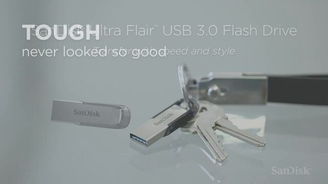SanDisk Ultra Flair 512 GB, USB-Stick silber/schwarz