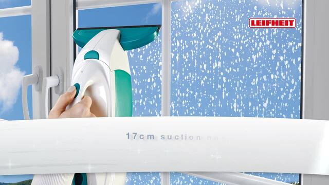 LEIFHEIT 51001 laveur de vitres électriques Bleu, Blanc, Nettoyeur pour fenêtre Blanc/Vert, Bleu, Blanc, 43 cm, 100 m², 38 min, 280 mm, 430 mm