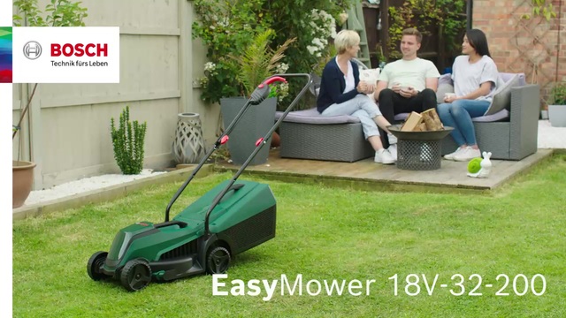 Bosch Akku-Rasenmäher EasyMower 18V-32-200, 18Volt grün/schwarz, Li-Ionen Akku 4,0Ah, POWER FOR ALL ALLIANCE