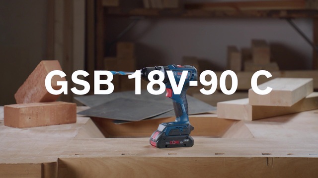 Bosch BOSCH GSB 18V-90 C 2x 4,0Ah LBOXX, Perceuse à percussion Bleu/Noir