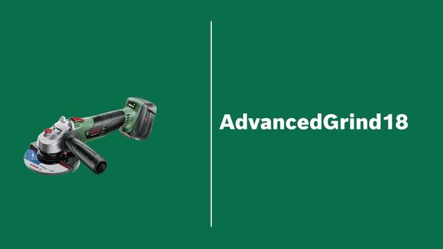 Bosch Akku-Winkelschleifer AdvancedGrind 18 grün/schwarz, ohne Akku und Ladegerät, POWER FOR ALL ALLIANCE