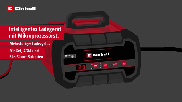Einhell Autobatterie-Ladegerät CE-BC 15 M rot/schwarz