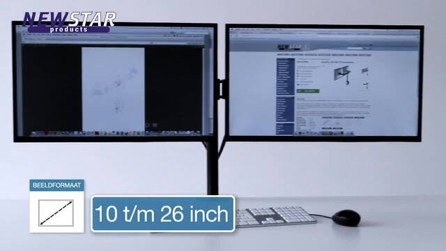 Neomounts FPMA-D960D monitor bureausteun monitorarm Zwart, Retail