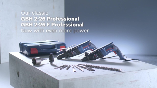 Bosch GBH 2-26 Professional boorhamer Blauw/zwart, Koffer, 830 watt