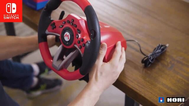 HORI Mario Kart Racing Wheel Pro Mini, Volant Rouge/Bleu