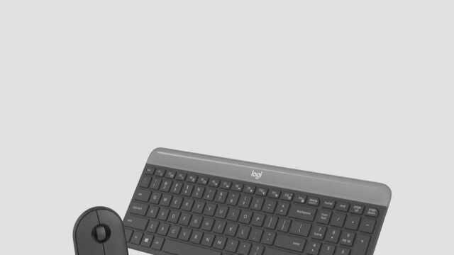 Logitech MK470 Slim Wireless Keyboard and Mouse Combo , desktopset Zwart, US lay-out, Scissor, 1000 dpi