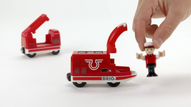 BRIO World Roter Akku-Reisezug, Spielfahrzeug rot