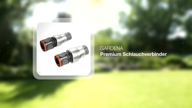 GARDENA Premium Schlauchverbinder 13mm (1/2") - 15mm (5/8"), Schlauchstück grau/silber