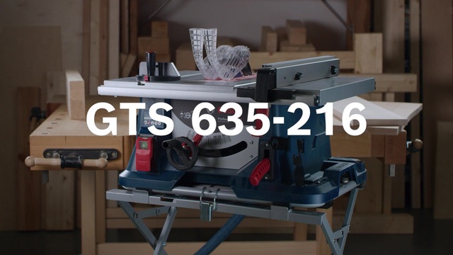 Bosch Tischkreissäge GTS 635-216 Professional + Tisch GTA 560 blau/silber, 1.600 Watt