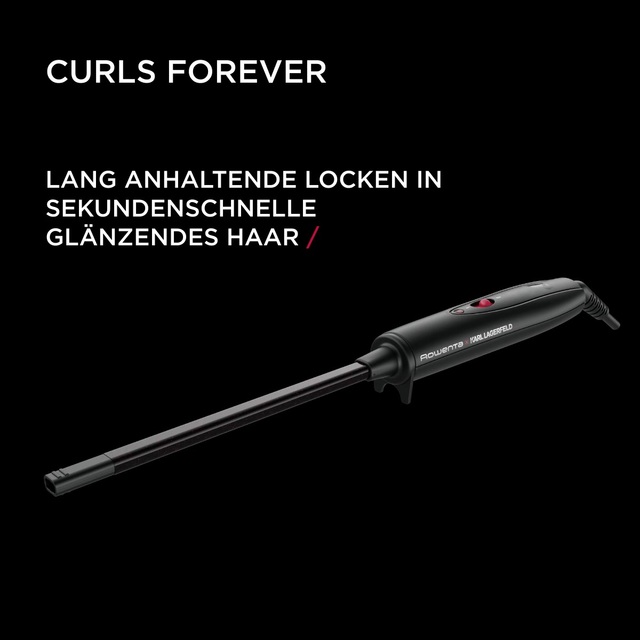 Rowenta KARL LAGERFELD Curls Forever CF311L, Lockenstab schwarz/rot
