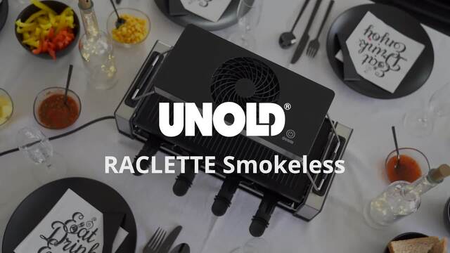 Unold Smokeless 48785, Raclette schwarz/edelstahl
