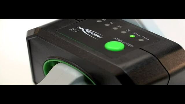 Ansmann AES1 Timer Steckdose mit Energiesparfunktion, Zwischenstecker schwarz/grün