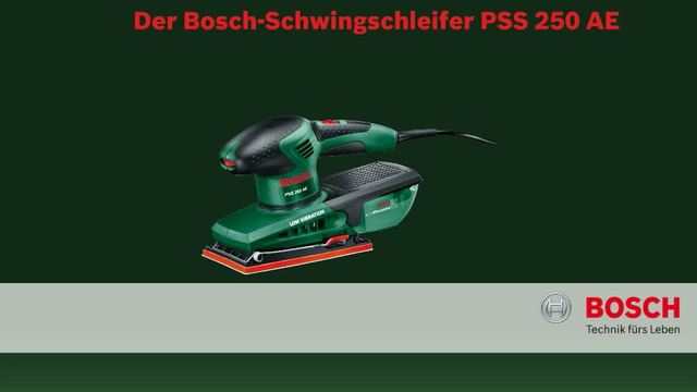 Bosch Schwingschleifer PSS 250 AE grün/schwarz, 250 Watt, Koffer