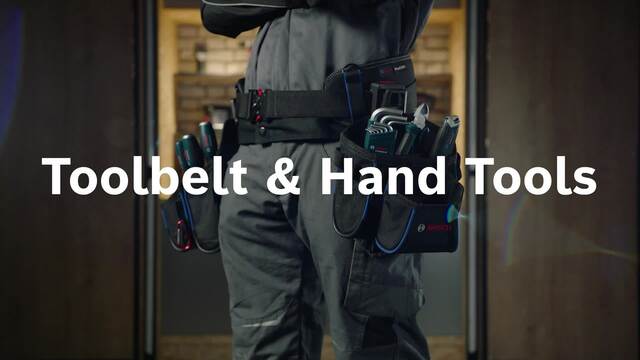 Bosch Werkzeuggürtel und Handwerkzeug-Set Professional schwarz, ProClick System, inkl. 14-teiliges Werkzeug-Set