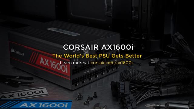 Corsair AX1600i, 1600 Watt alimentation  Noir, 10x PCIe, gestion complète des câbles