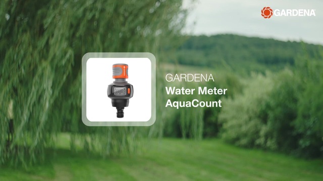 GARDENA Wasserzähler AquaCount, Messgerät grau/orange