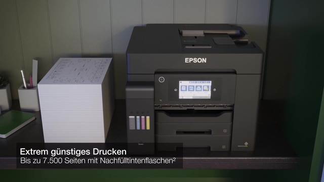 Epson EcoTank ET-5170, Multifunktionsdrucker grau/schwarz, Scan, Kopie, Fax, USB, LAN, WLAN