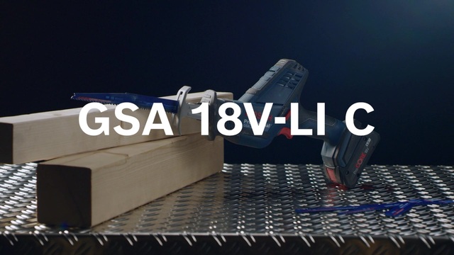 Bosch GSA 18 V-LI C Noir, Bleu, Scie sabre Bleu/Noir, Noir, Bleu, 2,1 cm, 20 cm, 10 cm, Batterie, Lithium-Ion (Li-Ion)
