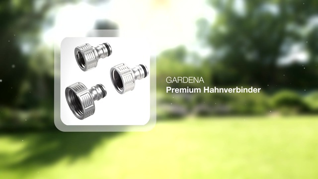 GARDENA Premium Hahnverbinder 26,5mm (G 3/4"), Hahnstück silber