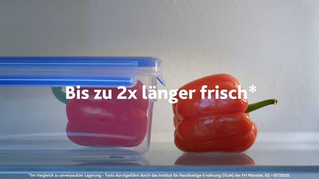 Emsa CLIP & CLOSE Frischhaltedosen 0,55 Liter transparent/blau, rechteckig, 3 Stück