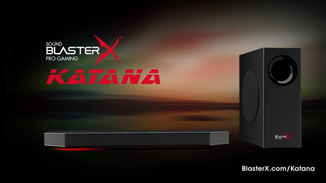 Creative Sound BlasterX Katana, Soundbar schwarz, Bluetooth, Klinke, Optischer Eingang