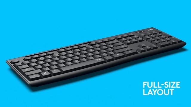 Logitech MK295 Silent Wireless Keyboard and Mouse Combo, desktopset Grijs, US lay-out