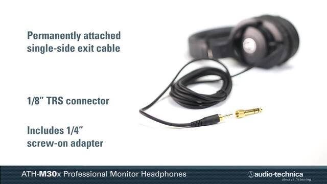 Audio-Technica ATH-M30X, Casque/Écouteur Noir, PC