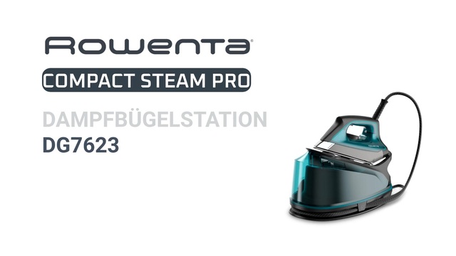 Rowenta Compact Steam Pro DG7623, Dampfbügelstation schwarz/blau