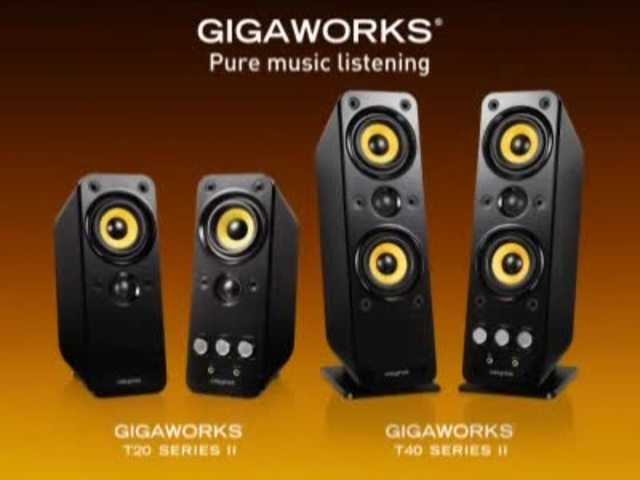 Creative Gigaworks T40 II, Haut-parleur PC Noir, 2.0 canaux, 32 W, 50 - 20000 Hz, Noir, Vente au détail