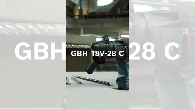 Bosch Akku-Bohrhammer GBH 18V-28 CF Professional solo, 18Volt blau/schwarz, ohne Akku und Ladegerät, Bluetooth, in L-BOXX