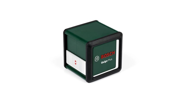 Bosch Kreuzlinienlaser Quigo Plus, mit Stativ grün/schwarz, rote Laserlinien, Reichweite 7 Meter