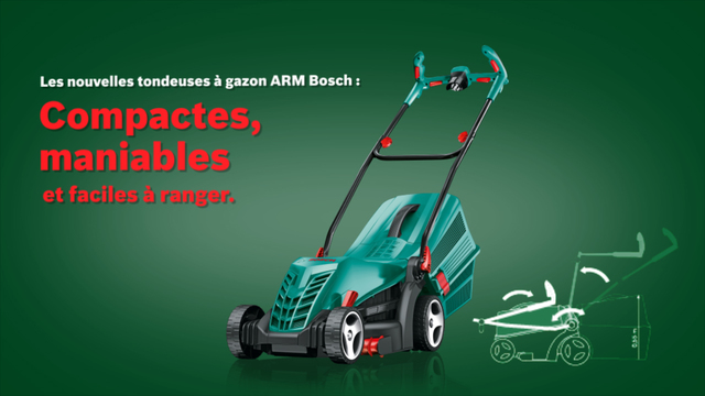 Bosch ARM 37 Tondeuse à gazon poussée Noir, Cyan, Rouge Secteur Vert/Noir, Tondeuse à gazon poussée, 37 cm, 2 cm, 7 cm, Lames rotatives, 70 mm